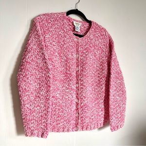 Hand Knit Talbots Barbie Aesthetic Knit Sweater Cardigan